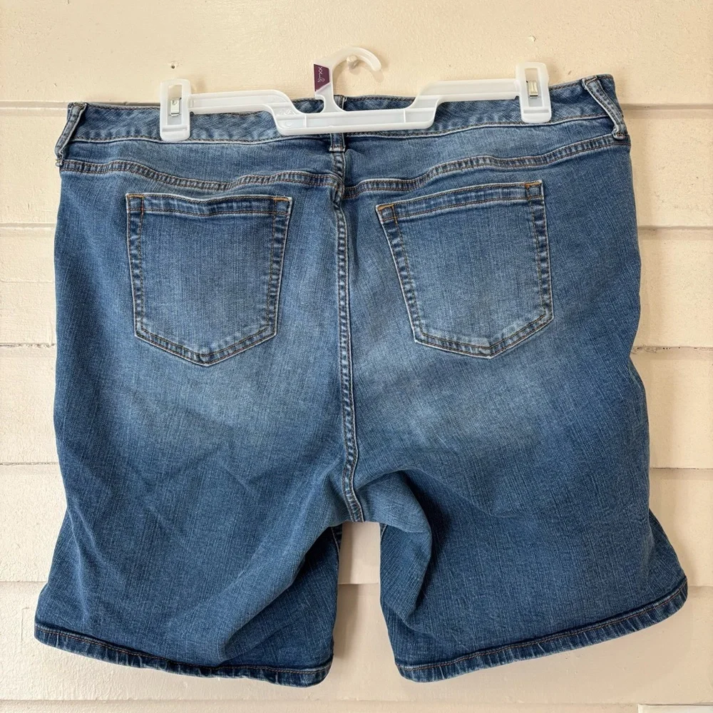 Torrid Plus Size Distressed Long Denim Shorts